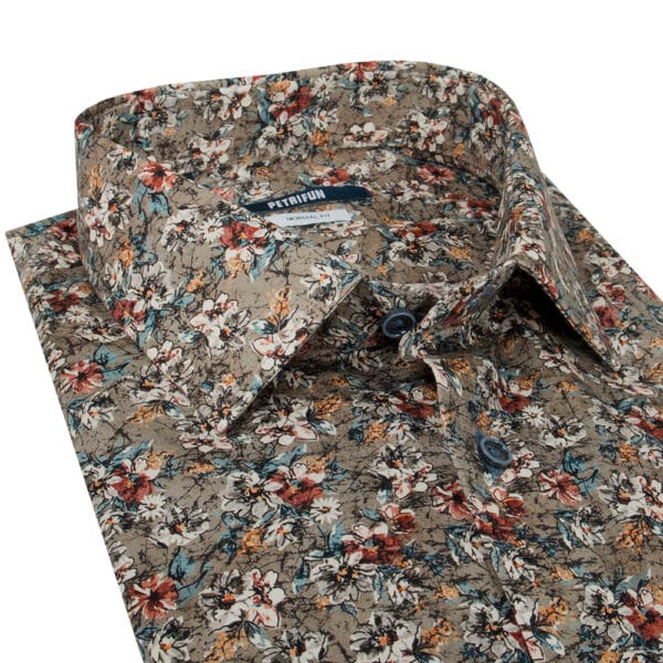 KUKKAKUVIOLLINEN PRINTTIKAULUSPAITA 4147-30 - Image 3