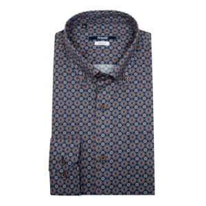 KUVIOLLINEN PRINTTI NAPPIKAULUSPAITA 4205-45
