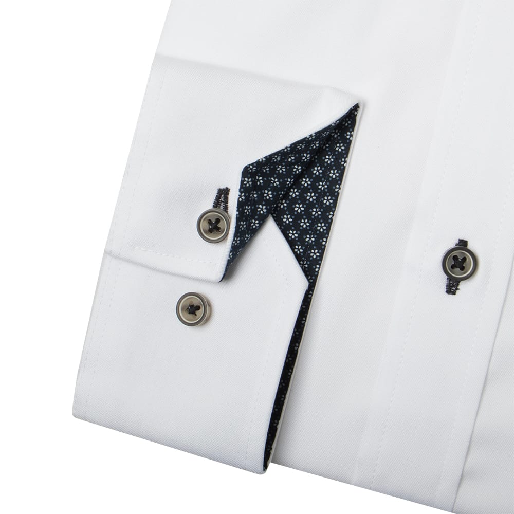 VALKOINEN KAULUSPAITA 3990-02 - Image 4