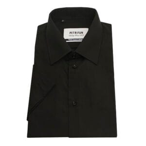 MUSTA KAULUSPAITA, lyhythihainen