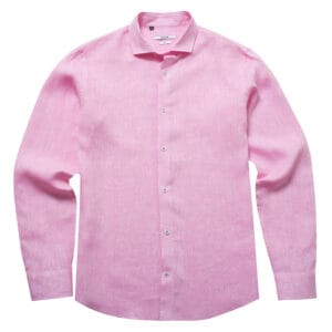 PINKKI PELLAVAKAULUSPAITA